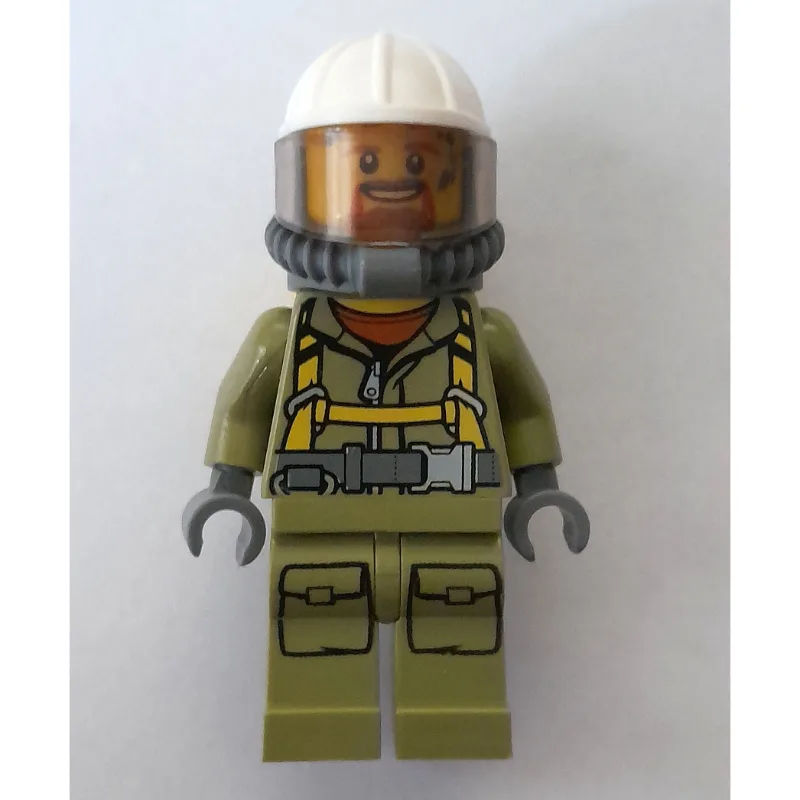 Volcano Explorer, Man, Olive Green Jumpsuit w… — minifigurine LEGO | Brick Broker