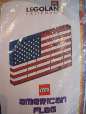 LEGO Drapeau Américain avec Autocollant pour les Étoiles (AMFLAG-1) - prix | Brick Broker