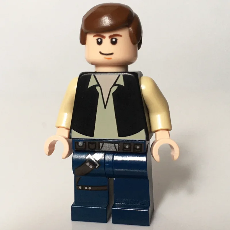 Han Solo, Black Vest, Dark Blue Legs, Smooth… — minifigurine LEGO | Brick Broker