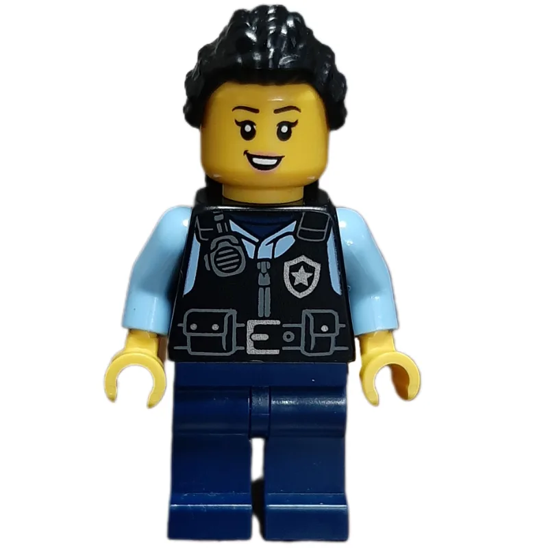 Police Officer - Black Torso, Dark Blue Legs,… — minifigurine LEGO | Brick Broker