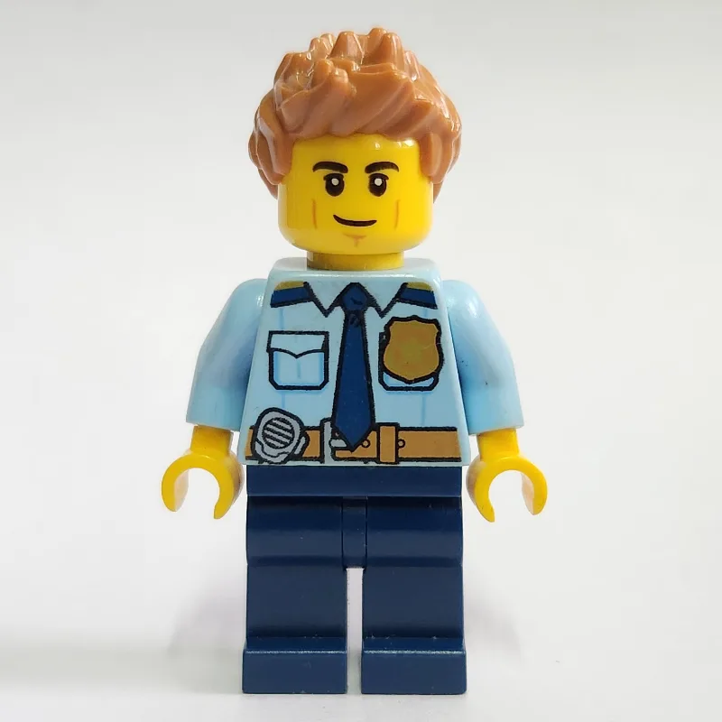 Policeman, Bright Light Blue Shirt with Dark… — minifigurine LEGO | Brick Broker