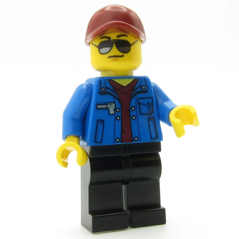 Race Official, Blue Torso, Black Blue Legs, D… — minifigurine LEGO | Brick Broker