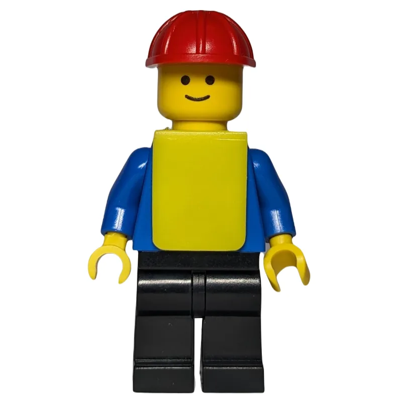 Construction Worker, Blue Torso, Black Legs,… — minifigurine LEGO | Brick Broker