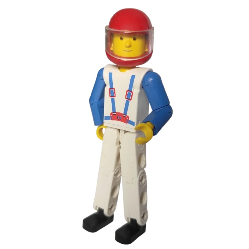 Technic Figure White Legs, White Top with Blu… — minifigurine LEGO | Brick Broker