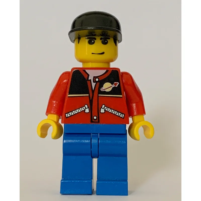 Man, Red Jacket with Classic Space Logo, Blac… — minifigurine LEGO | Brick Broker