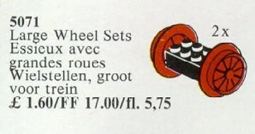 LEGO 5071 Ensembles de roues, Grands, Rouges - prix | Brick Broker