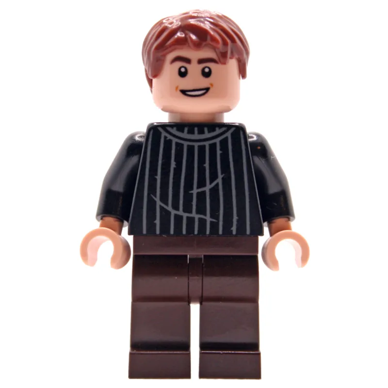 Oliver Wood, Black Sweater, Dark Brown Legs — minifigurine LEGO | Brick Broker