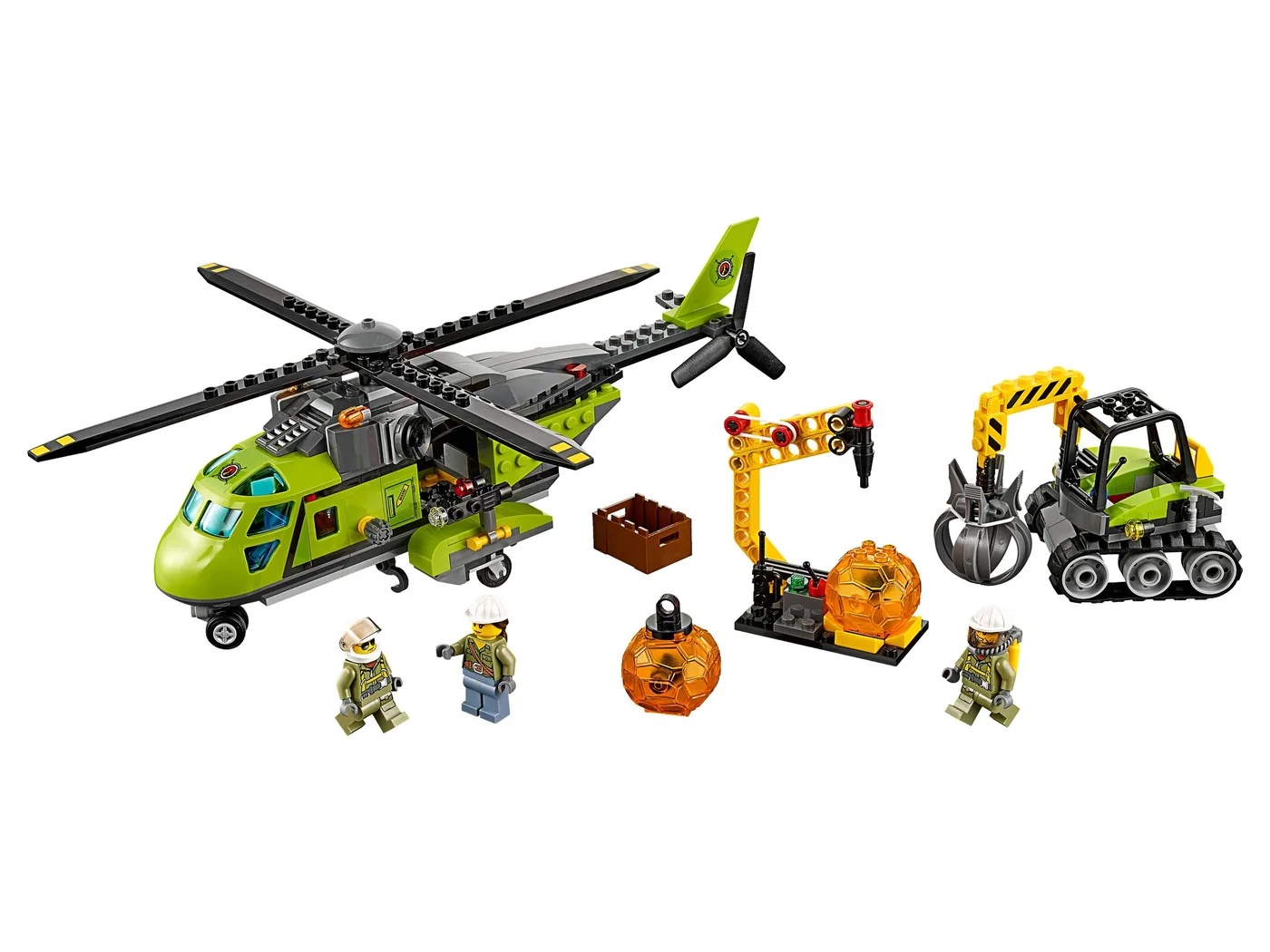 LEGO 60123 Hélicopère de ravitaillement du volcan - prix | Brick Broker