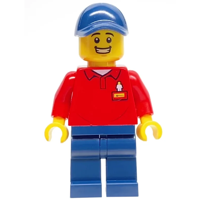 LEGOLAND Employee, Red Torso, Dark Blue Legs,… — minifigurine LEGO | Brick Broker