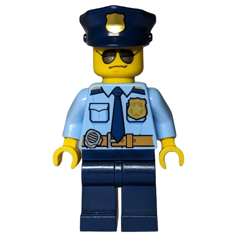 Policeman, Bright Light Blue Shirt with Dark… — minifigurine LEGO | Brick Broker