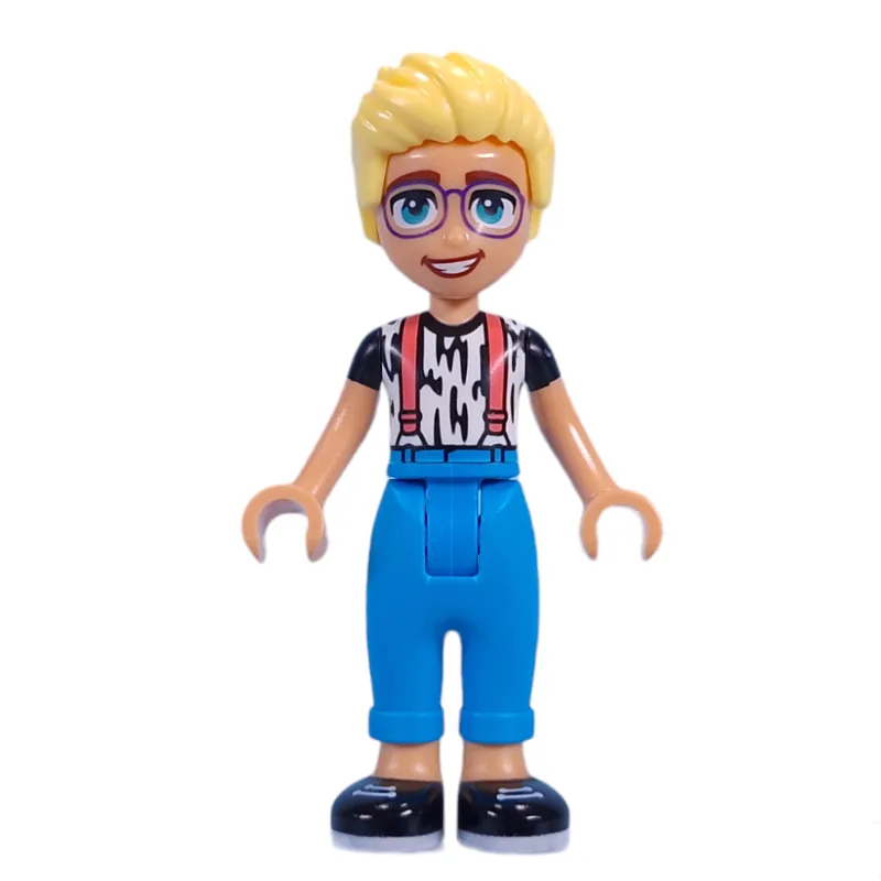 Olly - Animal Print Shirt, Dark Azure Pants,… — minifigurine LEGO | Brick Broker