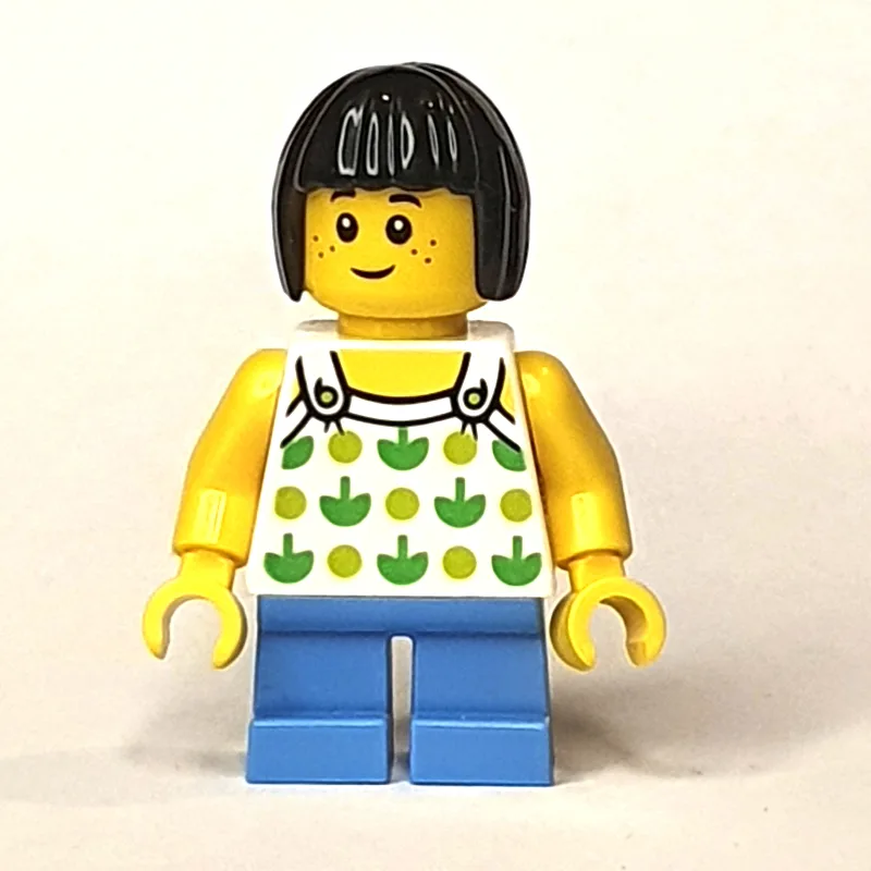 Kid - White Torso, Medium Blue Legs, Black Ha… — minifigurine LEGO | Brick Broker