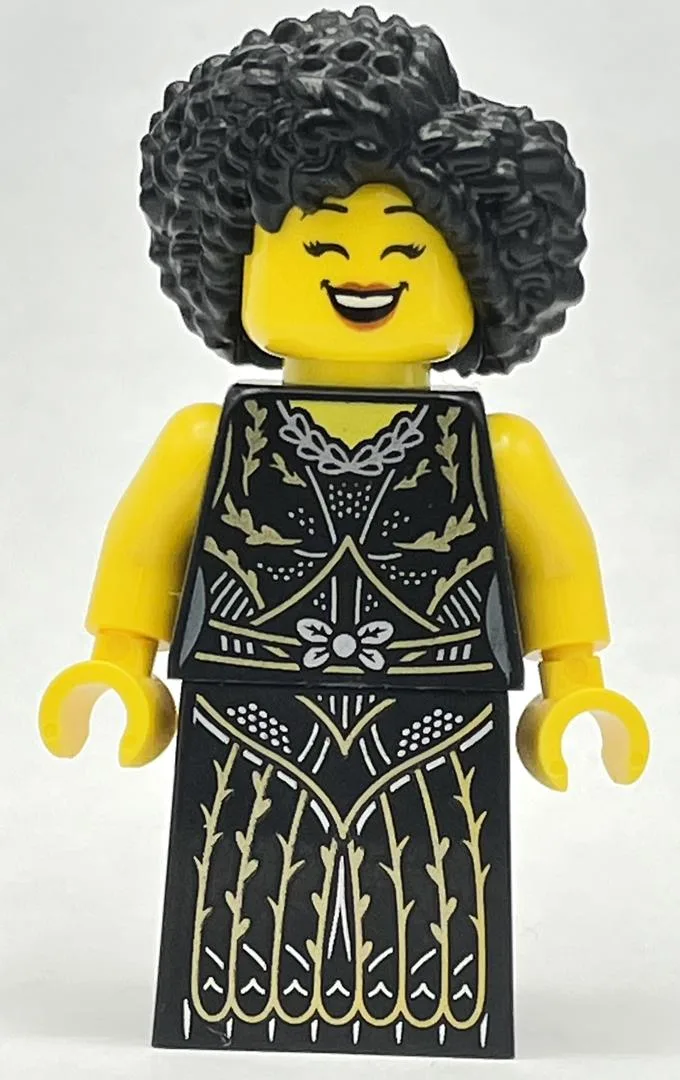 Jazz Singer - Black Torso, Black Dress, Black… — minifigurine LEGO | Brick Broker
