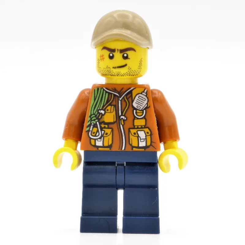 Explorer, Jacket with Pouches, Radio, and Rop… — minifigurine LEGO | Brick Broker