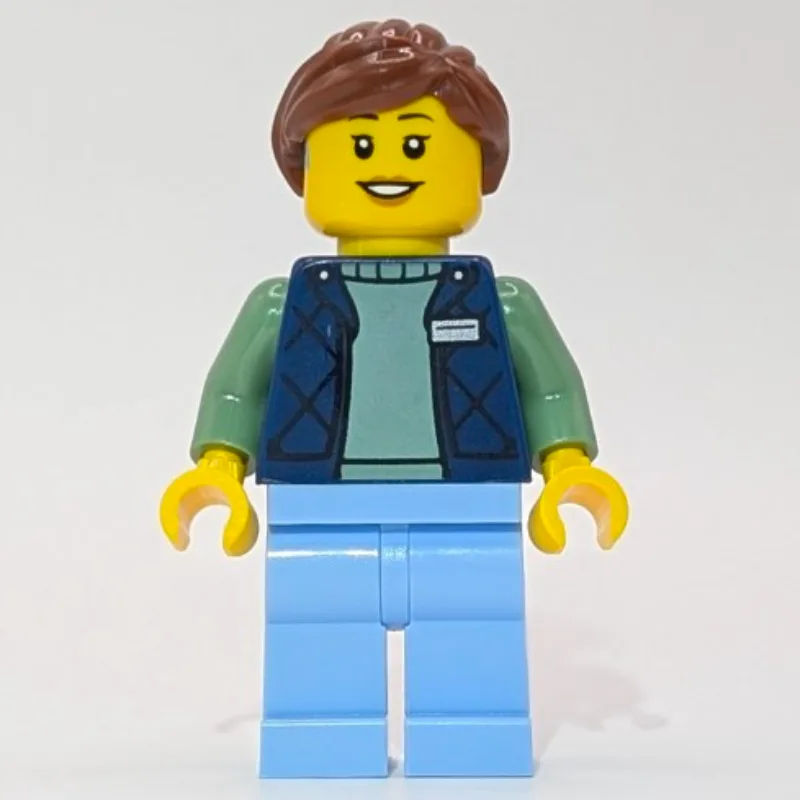LEGO Employee, Dark Blue Torso, Bright Light… — minifigurine LEGO | Brick Broker