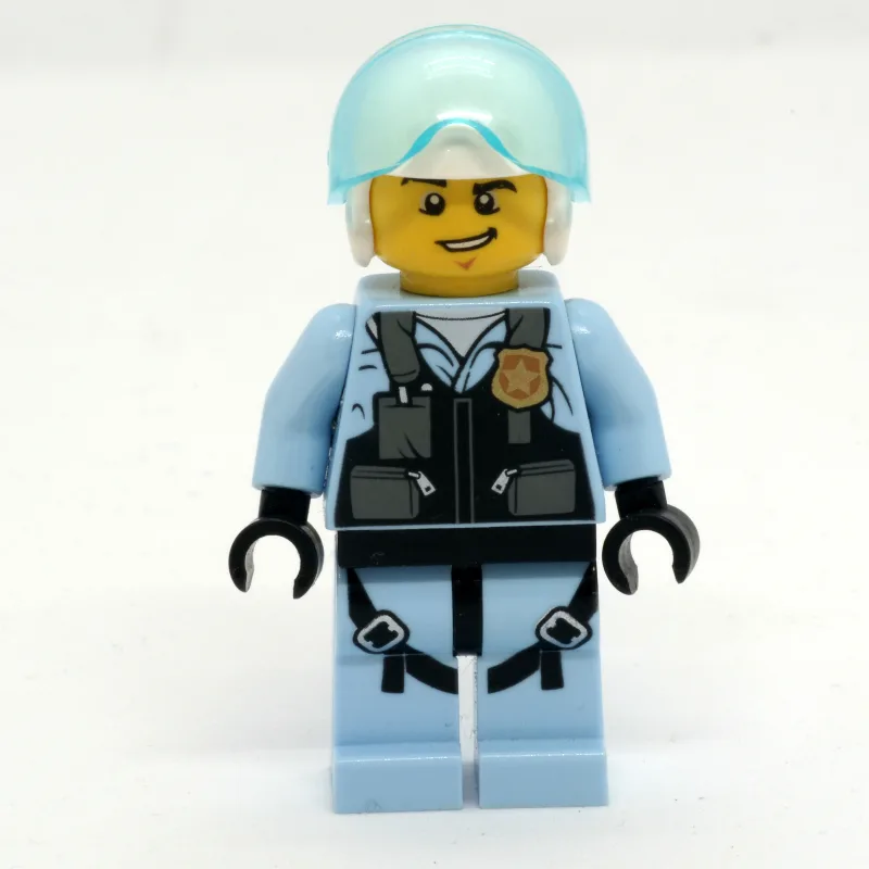 Policeman, Pilot, Black Vest with Badge and P… — minifigurine LEGO | Brick Broker