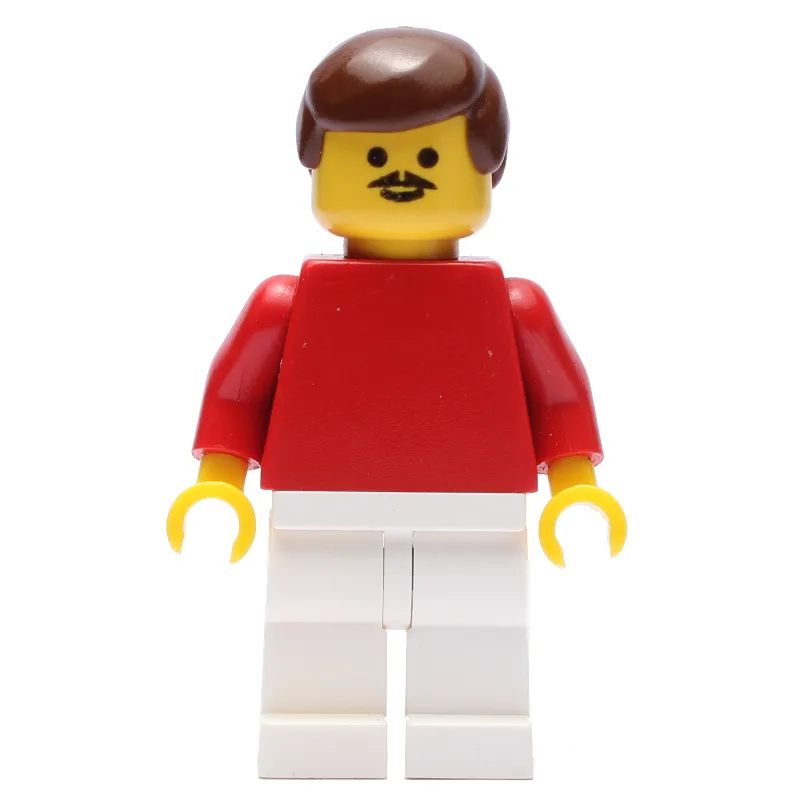 Soccer Player Red Plain Torso, White Legs 6 — minifigurine LEGO | Brick Broker