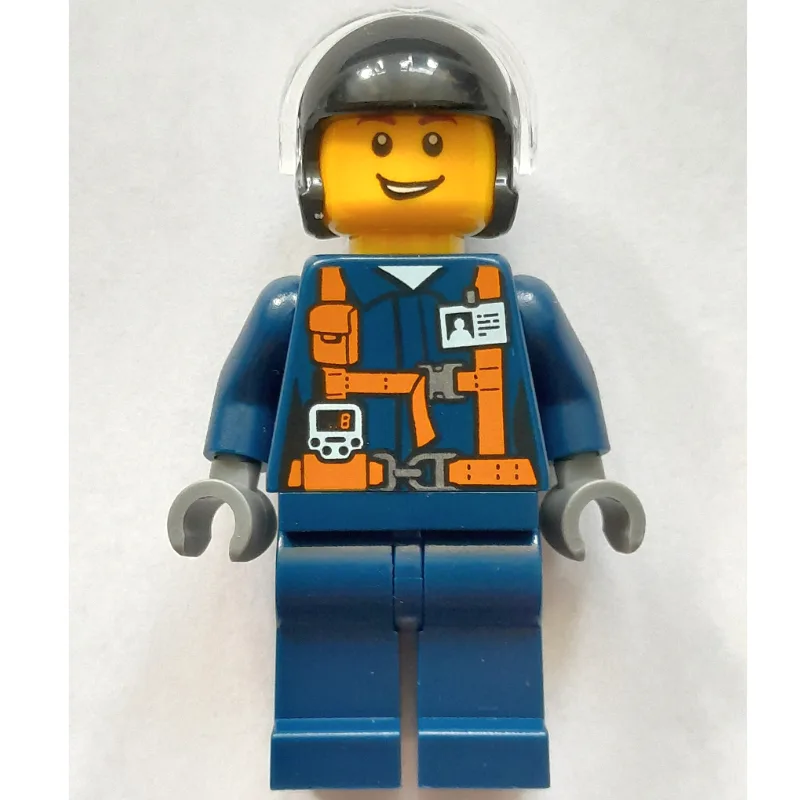Pilot - Dark Blue Torso, Dark Blue Legs, Blac… — minifigurine LEGO | Brick Broker