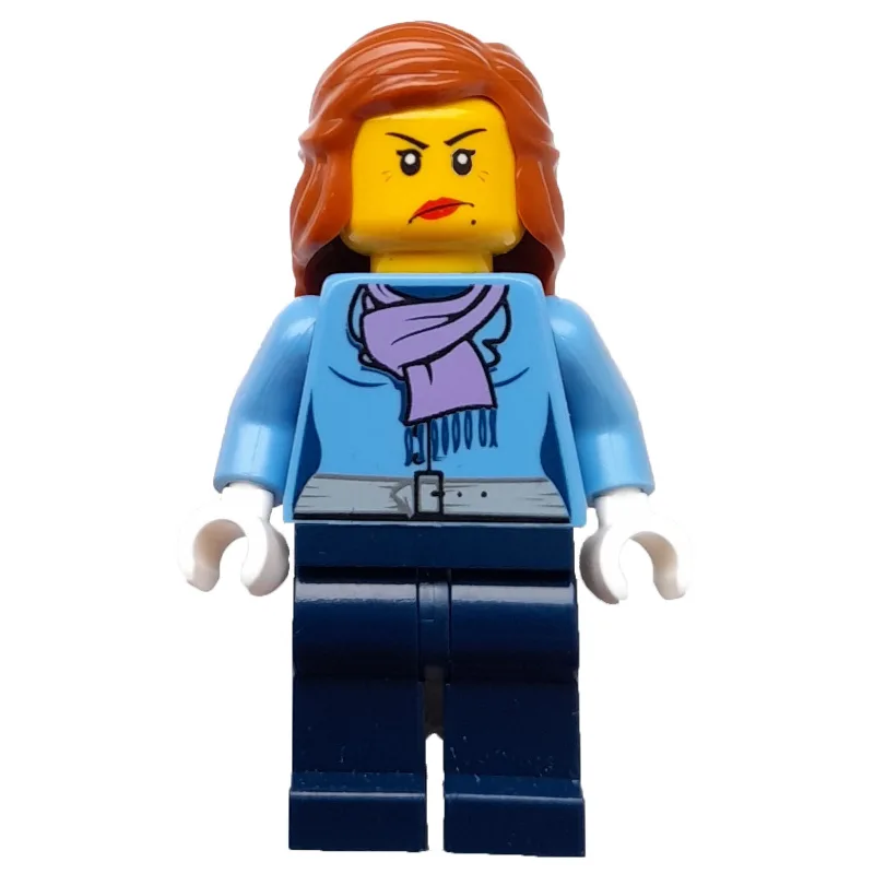 Woman, Medium Blue Jacket with Medium Lavende… — minifigurine LEGO | Brick Broker