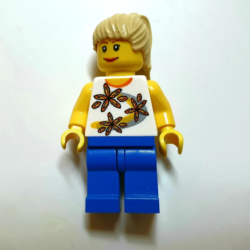 White Torso, Blue Legs, Tan Hair — dans quels sets LEGO ? (fig-009161) | Brick Broker
