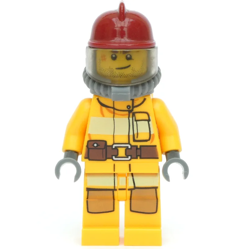 Fireman, Bright Light Orange Fire Suit, Dark… — minifigurine LEGO | Brick Broker