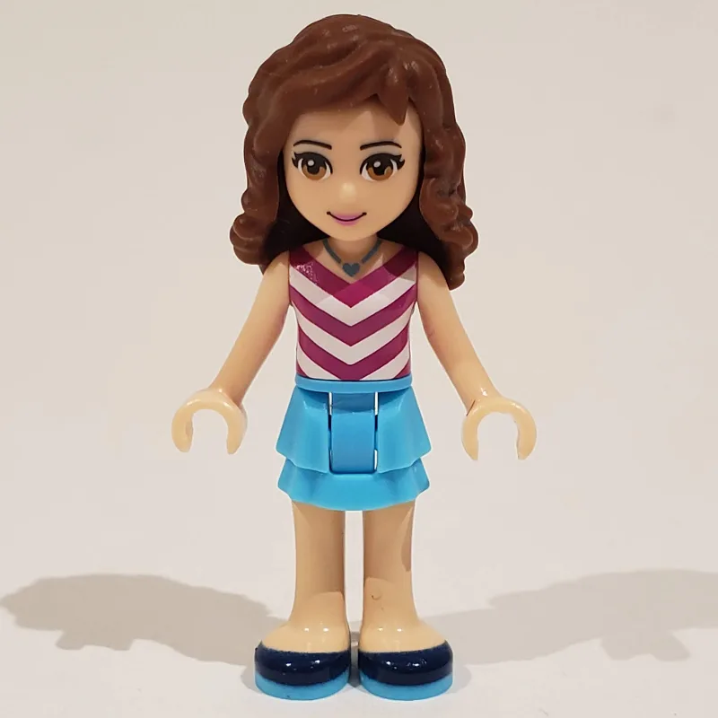 Olivia - White/Magenta Top, Medium Azure Skirt — minifigurine LEGO | Brick Broker