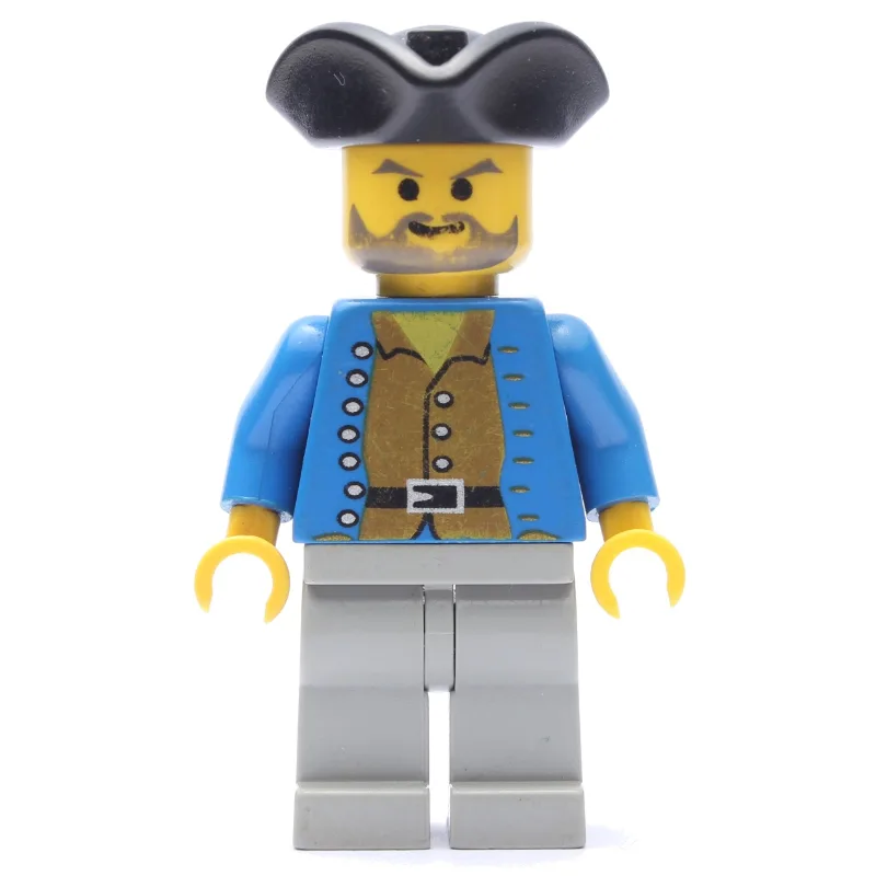 Pirate - Brown Shirt, Light Gray Legs, Black… — minifigurine LEGO | Brick Broker