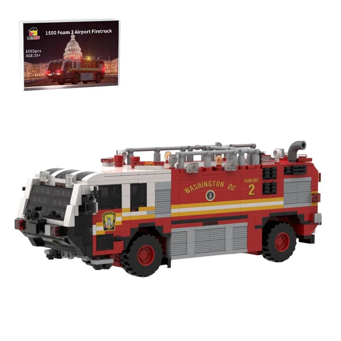 LesDiy Camion de pompier Oshkosh Striker 1500 Foam 2 (LESDIY-3720895) - prix | Brick Broker
