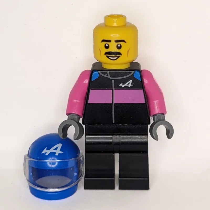 F1 Driver, Alpine, Black/Dark Pink Suit — minifigurine LEGO | Brick Broker