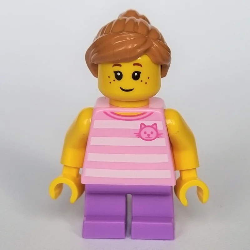 Kid, Bright Pink Torso, Medium Lavender Legs,… — minifigurine LEGO | Brick Broker