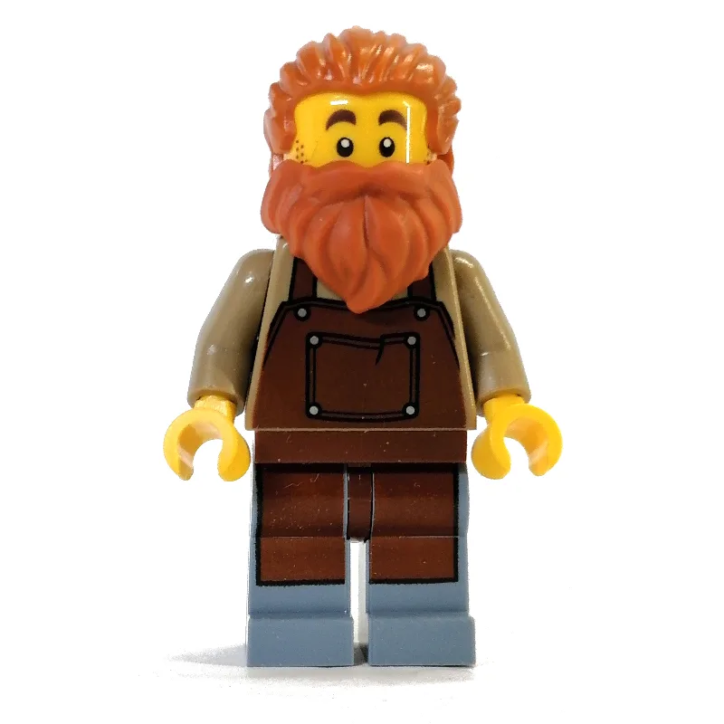 Blacksmith - Dark Tan Torso, Sand Blue legs,… — minifigurine LEGO | Brick Broker