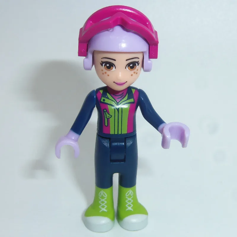 Mia - Lime Ski Vest, Dark Blue Trousers — minifigurine LEGO | Brick Broker