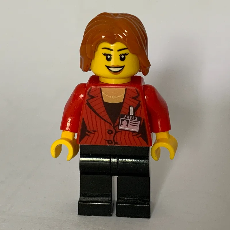 Reporter, Red Jacket, Black Legs, Dark Orange… — minifigurine LEGO | Brick Broker