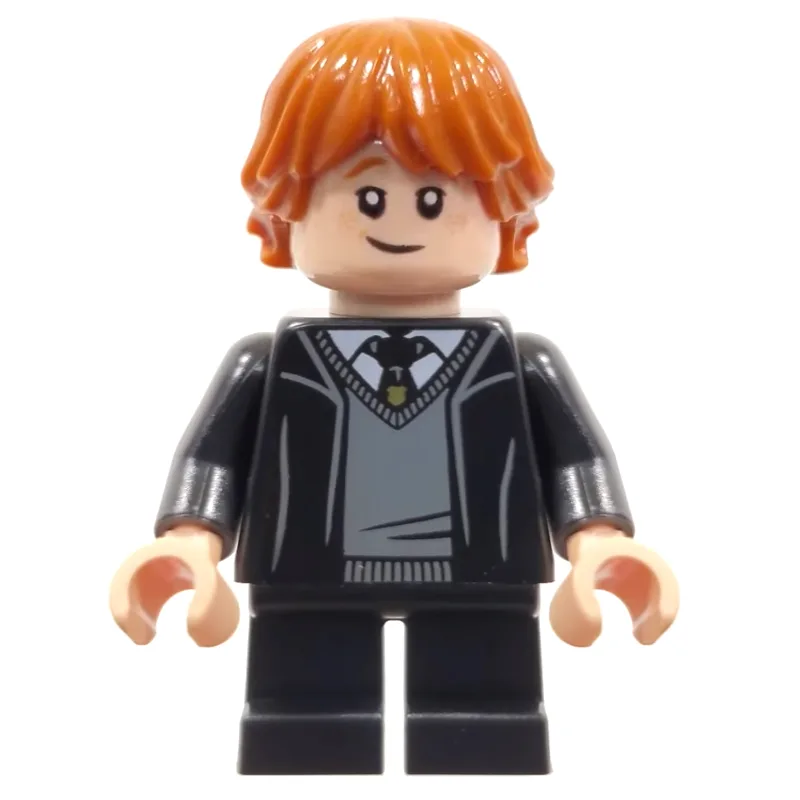 Ron Weasley, Open Gryffindor Robe, Short Blac… — minifigurine LEGO | Brick Broker