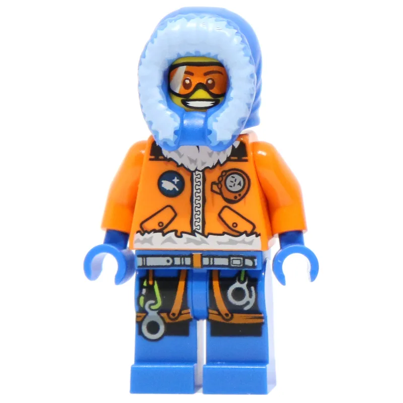 Arctic Explorer, Hood, Printed Orange Goggles — minifigurine LEGO | Brick Broker