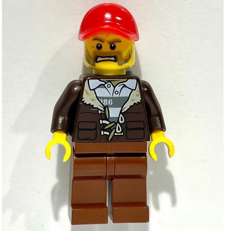 Criminal, Open Dark Brown Jacket over Prison… — minifigurine LEGO | Brick Broker