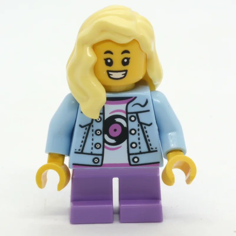 Girl, Bright Light Blue Jacket, Short Medium… — minifigurine LEGO | Brick Broker