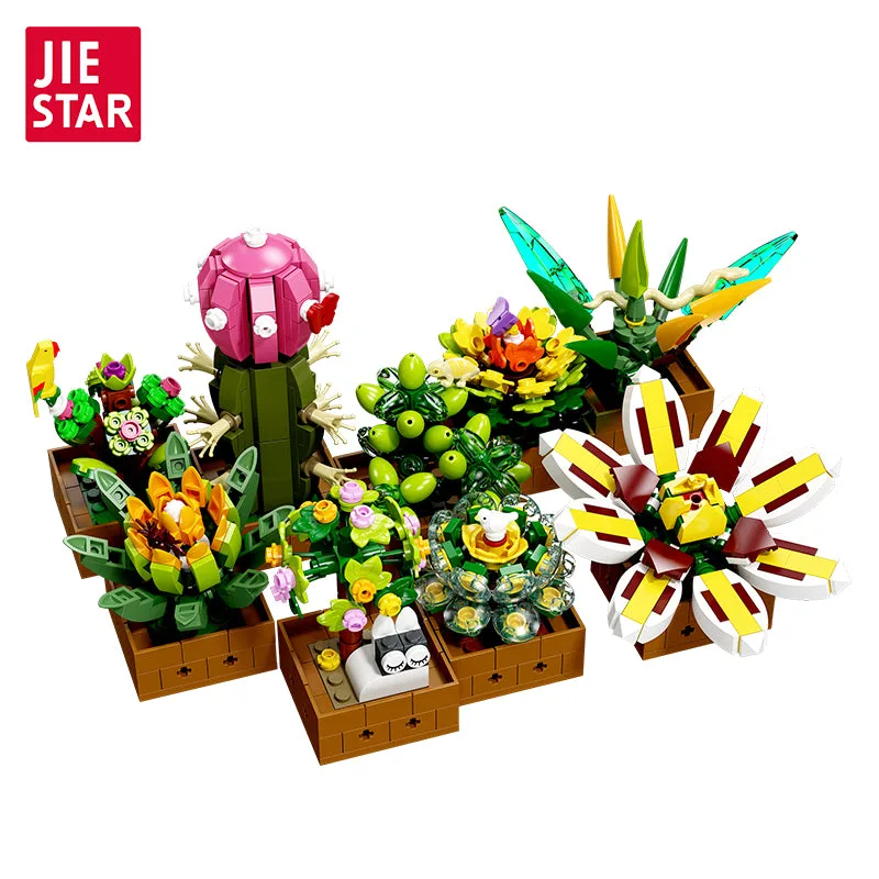 JIESTAR Ensemble de construction de plantes succulentes (JS-JJ9037) - prix | Brick Broker
