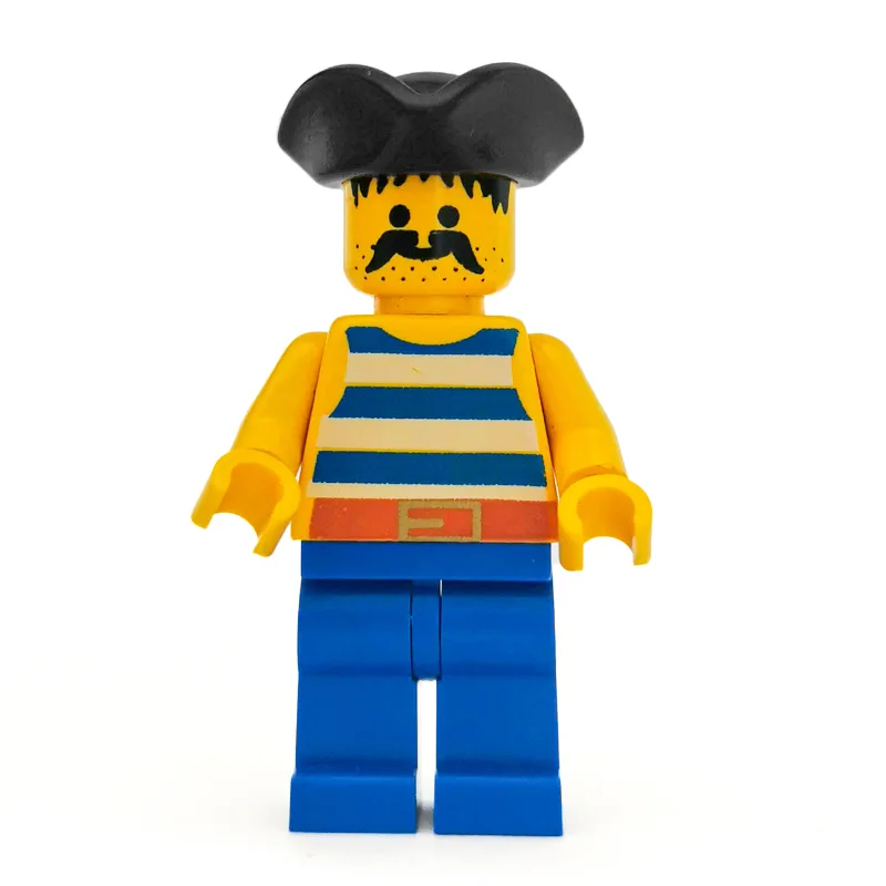 Pirate - Blue Stripes, Blue Legs, Black Trico… — minifigurine LEGO | Brick Broker