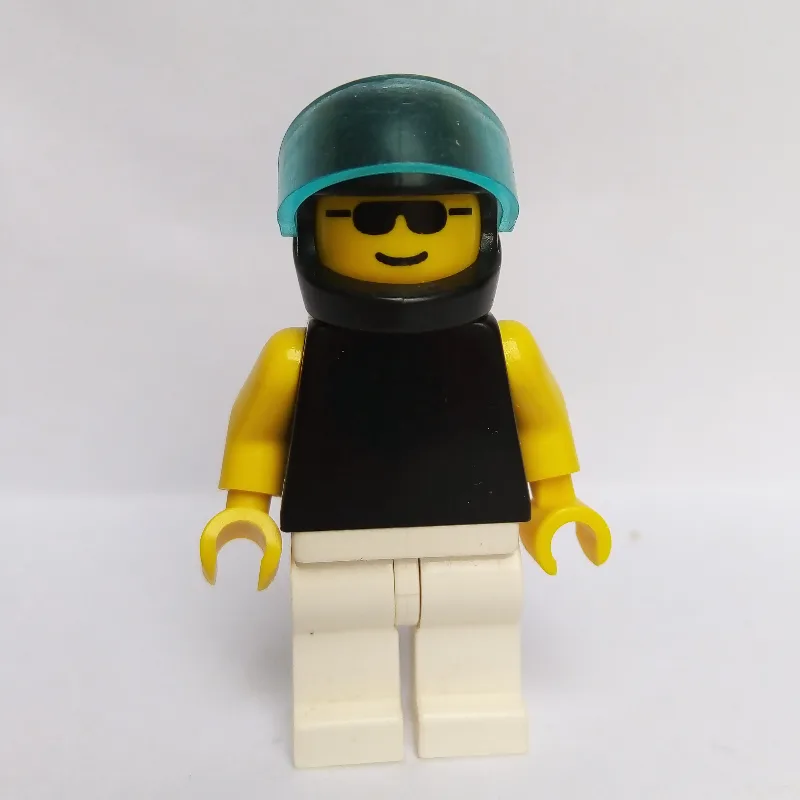 Man, Black Torso, White Legs, Black Helmet wi… — minifigurine LEGO | Brick Broker