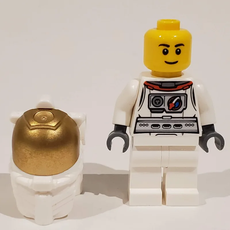 Astronaut, White, Diver Helmet, Gold Visor, E… — minifigurine LEGO | Brick Broker