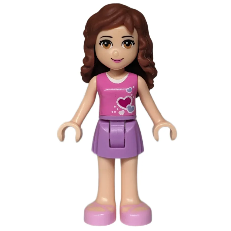 Olivia - Dark Pink Top, Medium Lavender Skirt — minifigurine LEGO | Brick Broker
