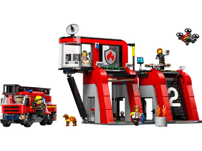 LEGO 60414 Caserne de pompiers avec camion de pompiers - prix | Brick Broker