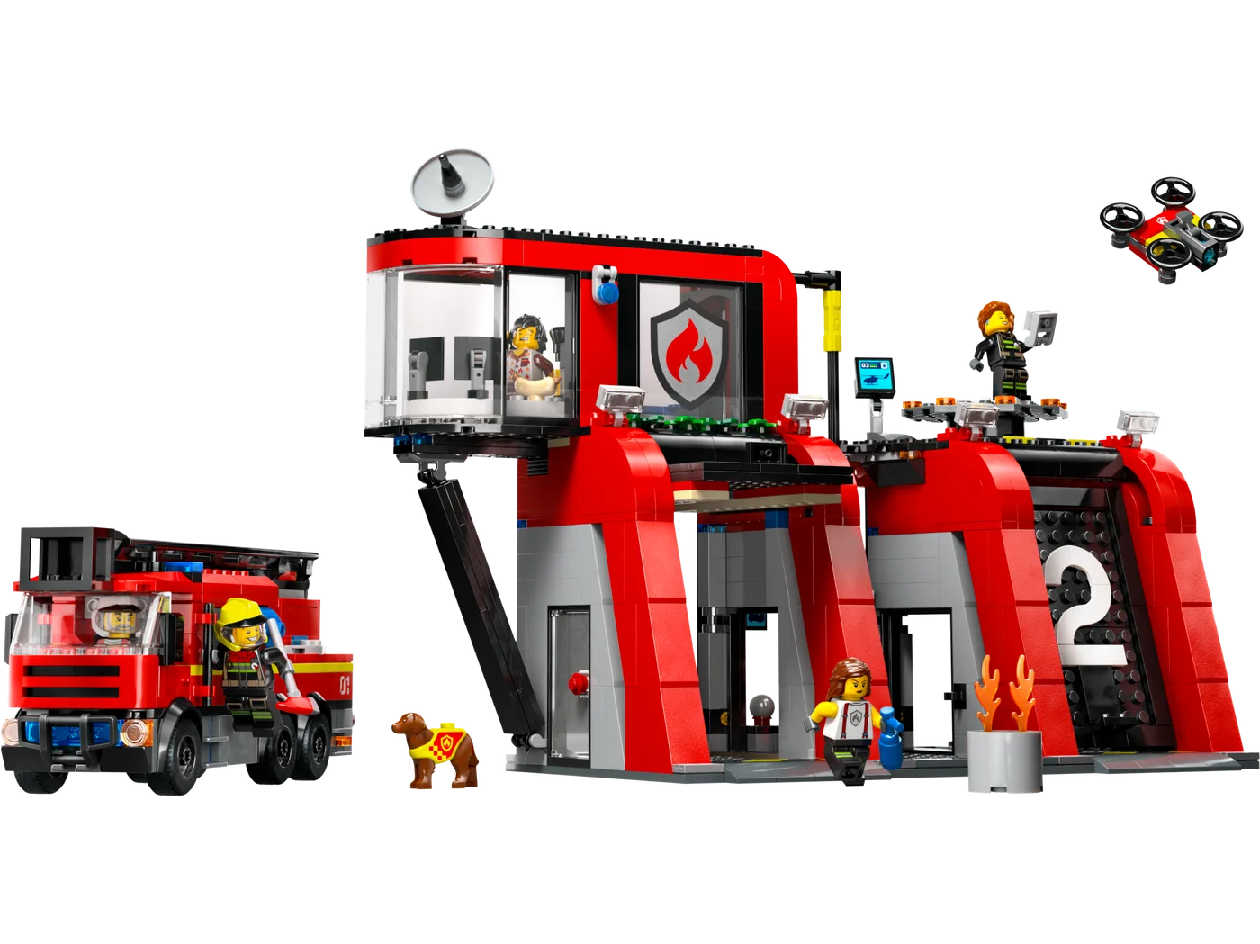 LEGO 60414 Caserne de pompiers avec camion de pompiers - prix | Brick Broker