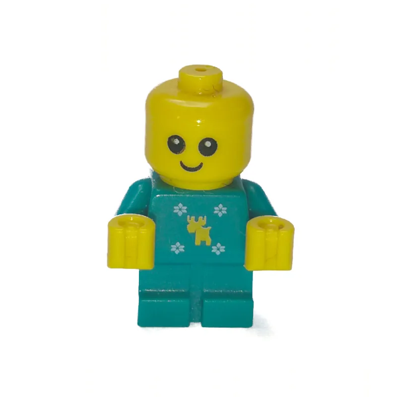 Baby, Dark Turquoise with Moose and Snowflakes — minifigurine LEGO | Brick Broker