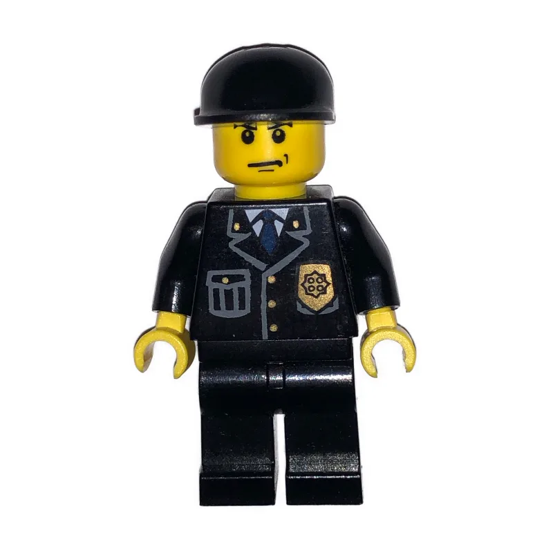 Policeman, Black Jacket with Pocket and Badge… — minifigurine LEGO | Brick Broker
