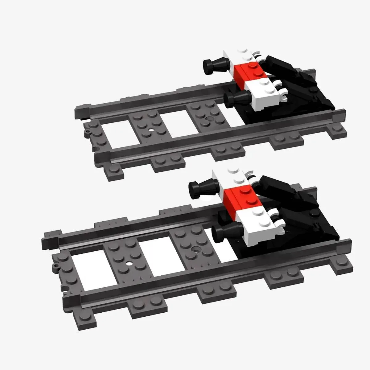 BlueBrixx Butoir de train 2x avec deux voies ferrées droites (BB-101066) - prix | Brick Broker