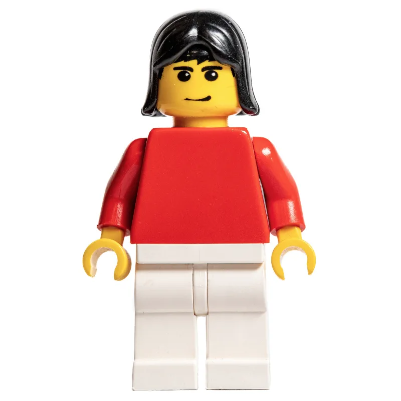Soccer Player Red Plain Torso, White Legs 1 — minifigurine LEGO | Brick Broker
