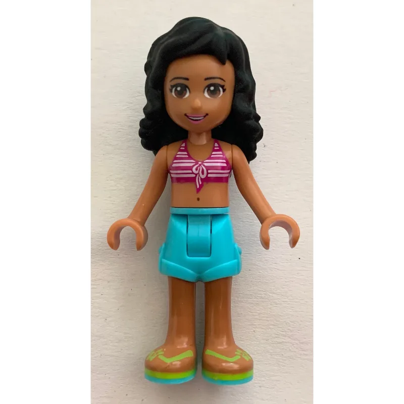 Kate - Magenta/White Bikini, Medium Azure Ski… — minifigurine LEGO | Brick Broker