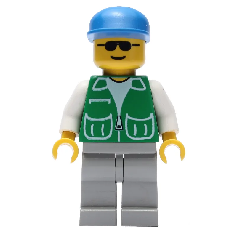 Man, Green Jacket, Light Gray Legs, Blue Cap,… — minifigurine LEGO | Brick Broker